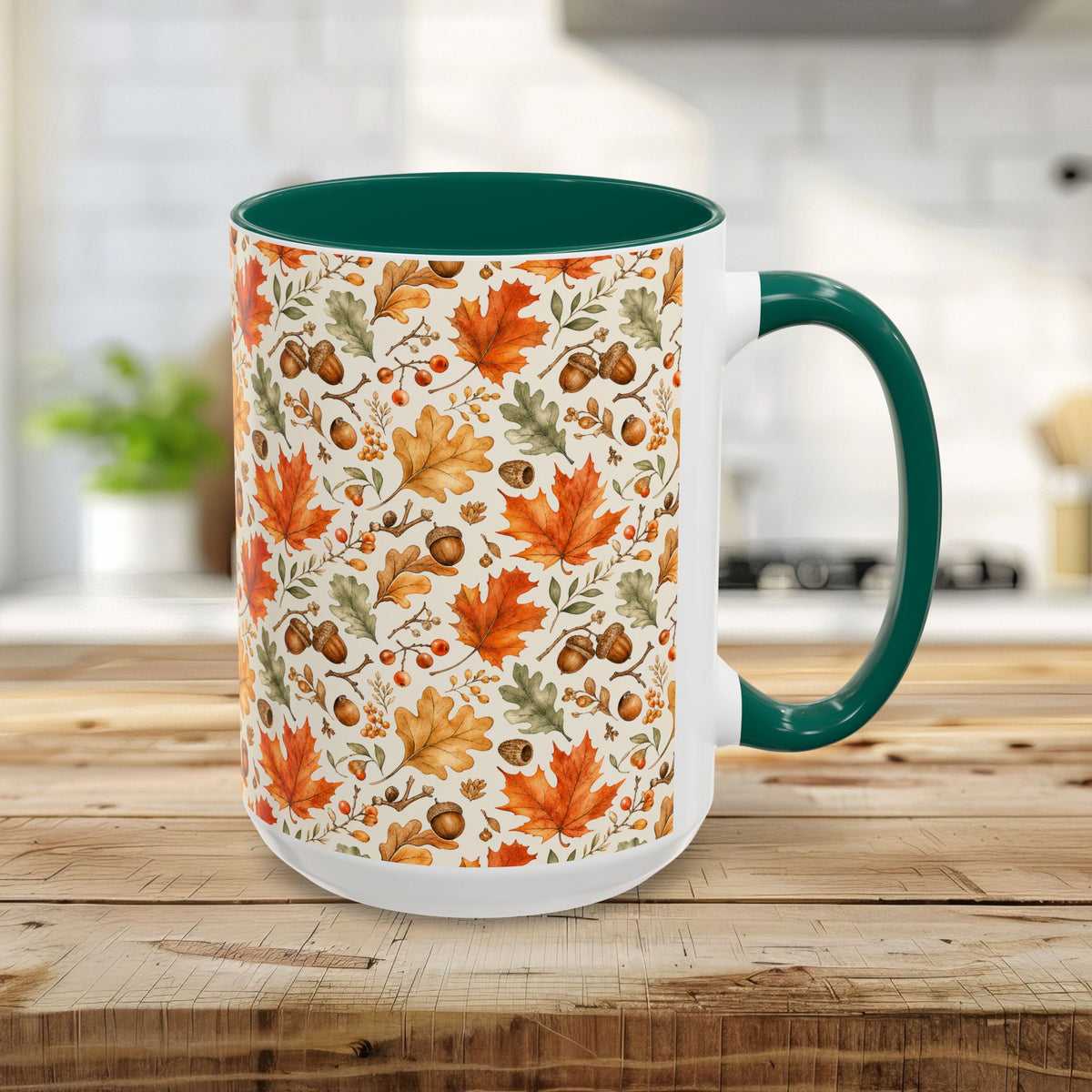 Fall Leaves & Acorns Ceramic Mug (11/15oz)