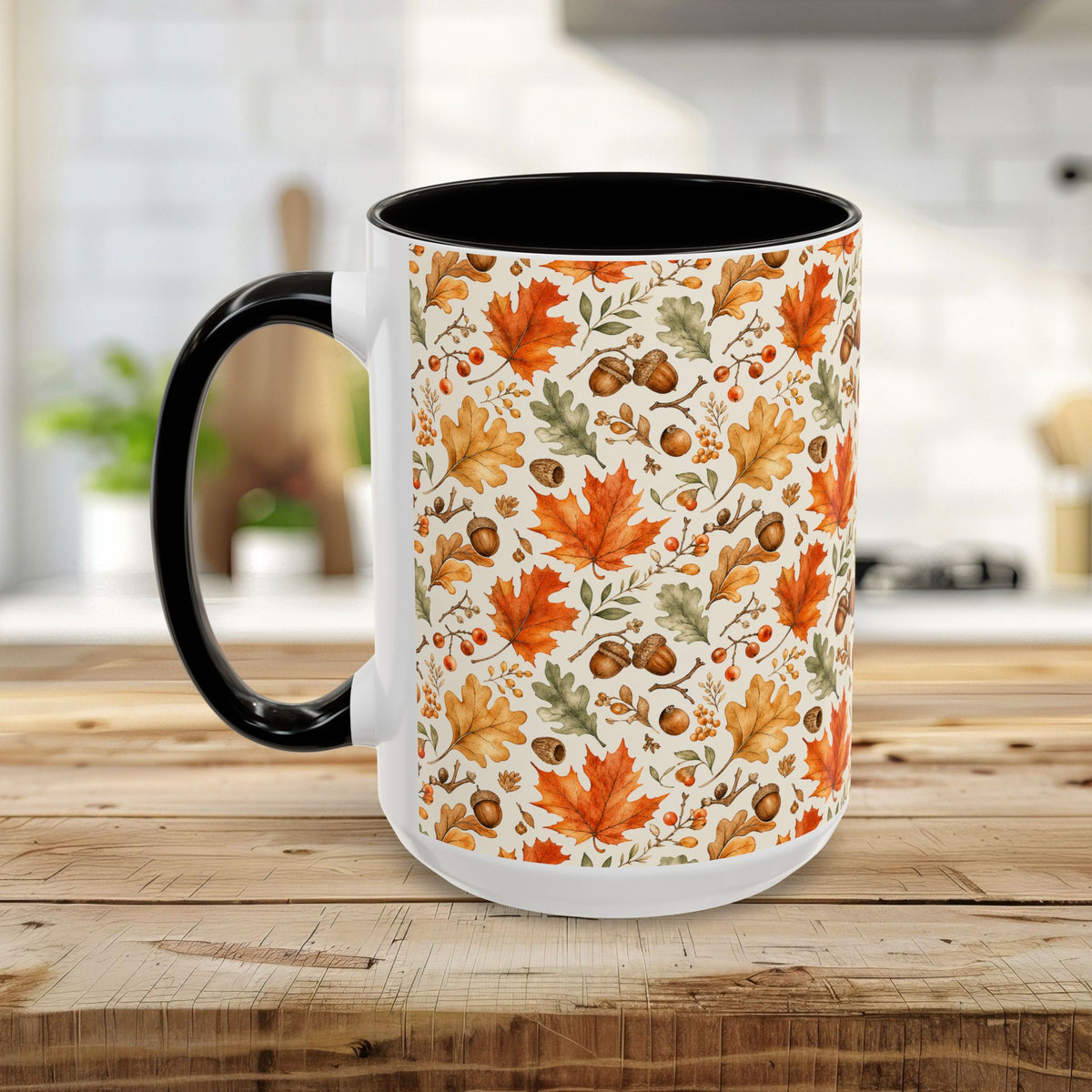 Fall Leaves & Acorns Ceramic Mug (11/15oz)