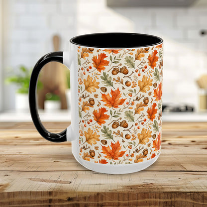 Fall Leaves & Acorns Ceramic Mug (11/15oz)