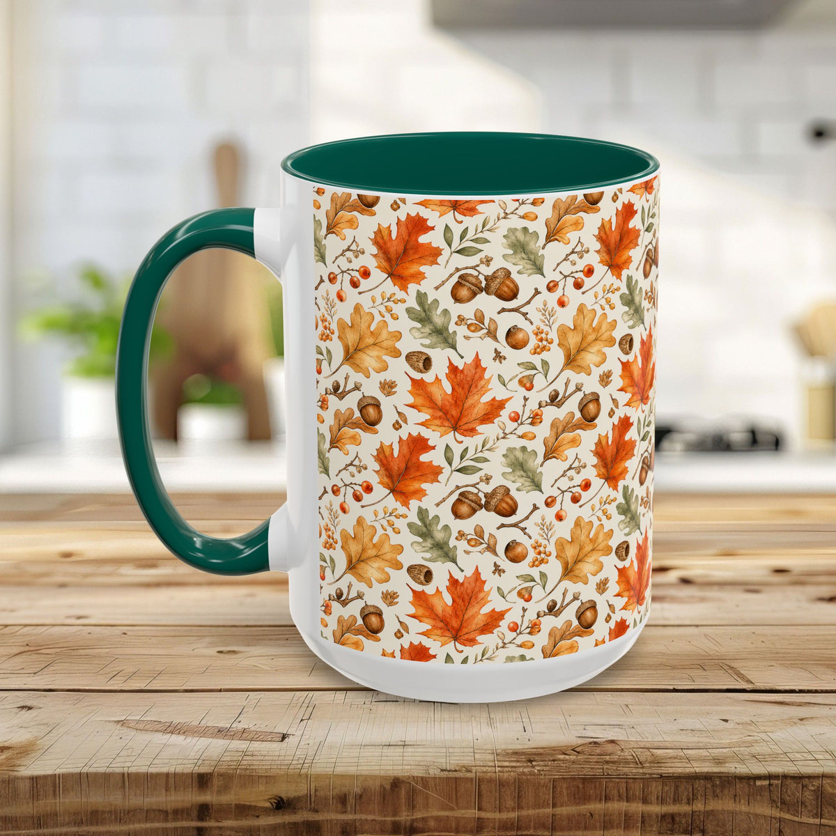 Fall Leaves & Acorns Ceramic Mug (11/15oz)