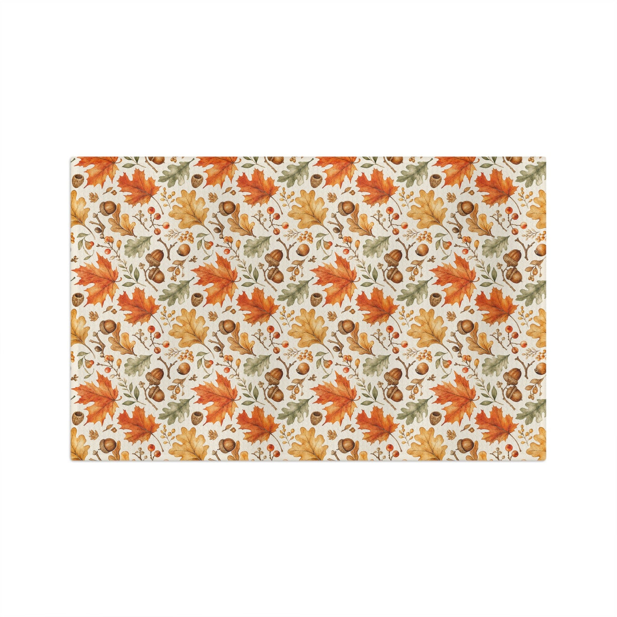 Fall Leaves & Acorns Tea Towel