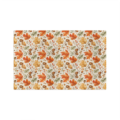 Fall Leaves & Acorns Tea Towel