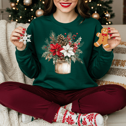 Farmhouse Christmas Bouquet Sweatshirt
