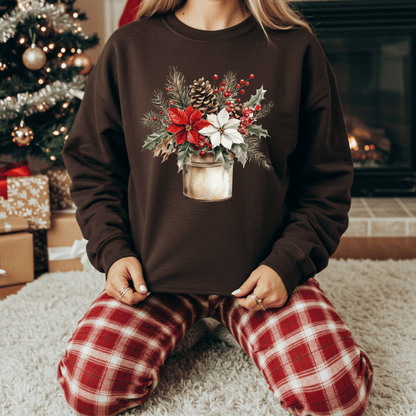 Farmhouse Christmas Bouquet Sweatshirt