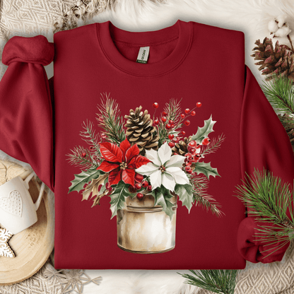 Farmhouse Christmas Bouquet Sweatshirt