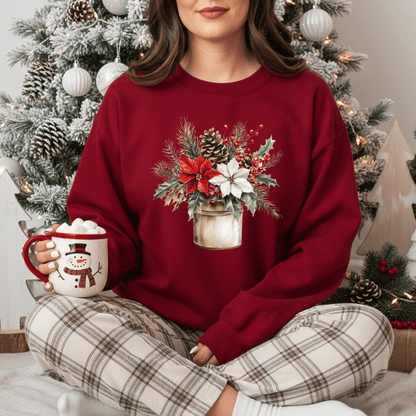 Farmhouse Christmas Bouquet Sweatshirt