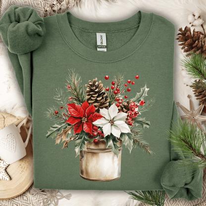 Farmhouse Christmas Bouquet Sweatshirt