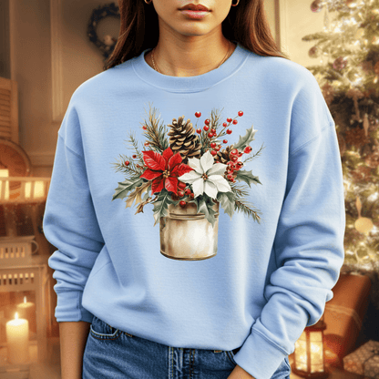 Farmhouse Christmas Bouquet Sweatshirt