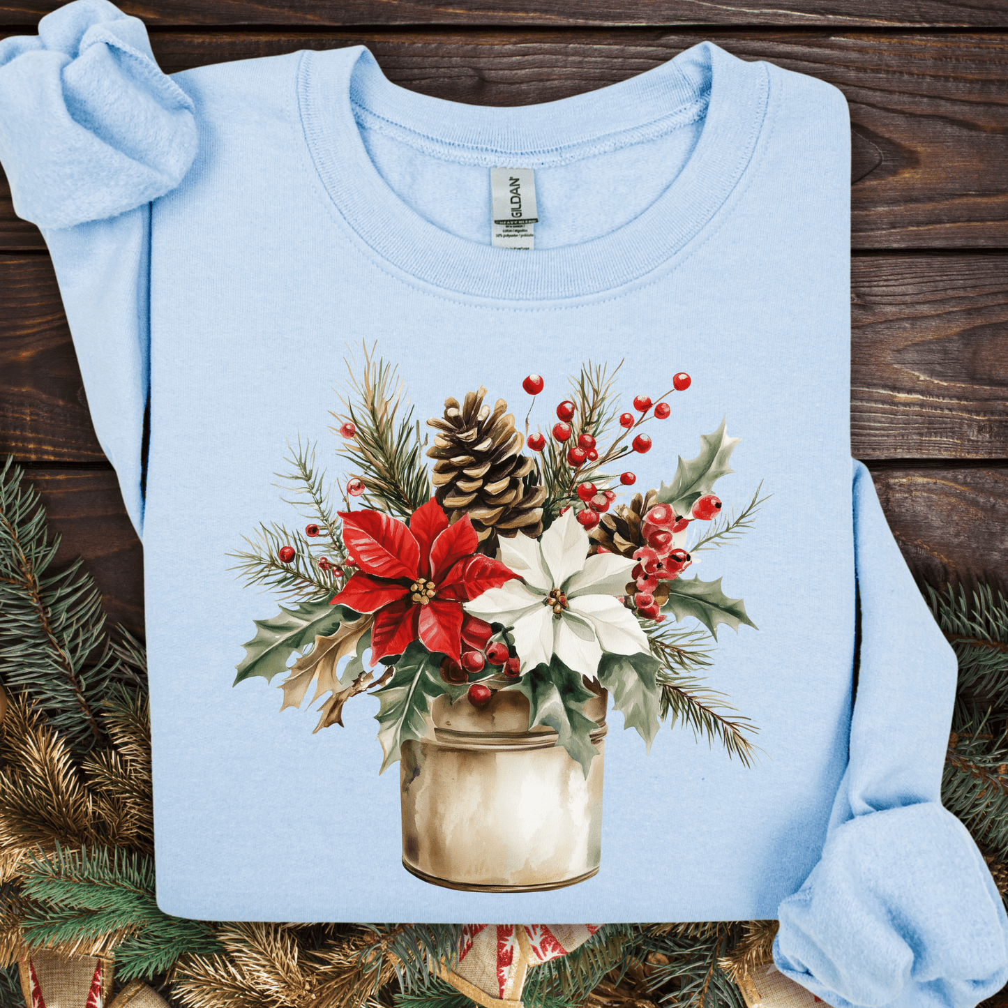 Farmhouse Christmas Bouquet Sweatshirt