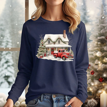 Farmhouse Christmas Long Sleeve T-Shirt