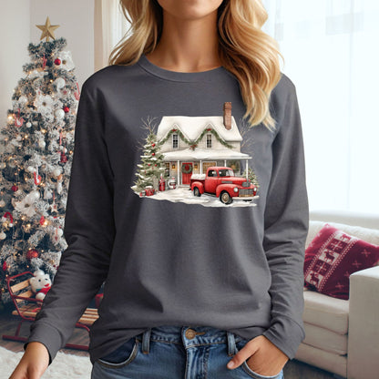 Farmhouse Christmas Long Sleeve T-Shirt
