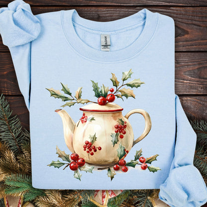 Farmhouse Christmas Teapot Sweatshirt