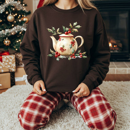 Farmhouse Christmas Teapot Sweatshirt
