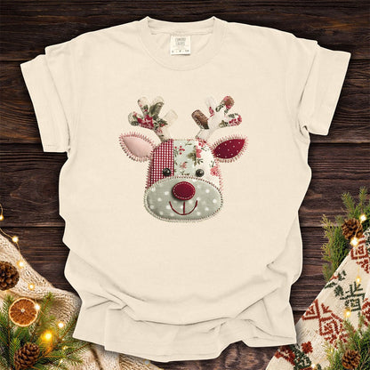 Faux Patchwork Country Rudolph T-Shirt