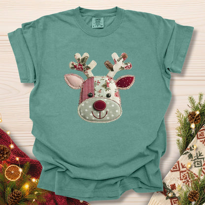 Faux Patchwork Country Rudolph T-Shirt