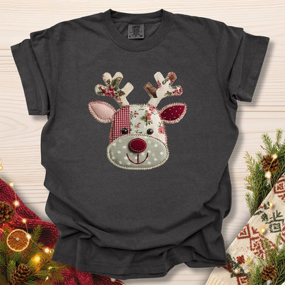 Faux Patchwork Country Rudolph T-Shirt