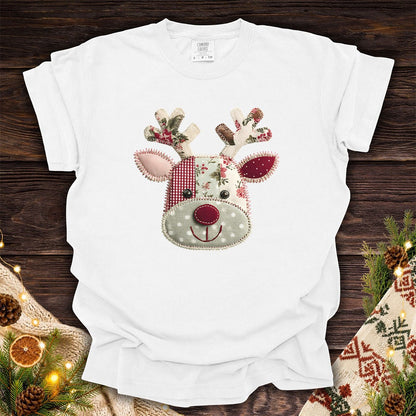 Faux Patchwork Country Rudolph T-Shirt