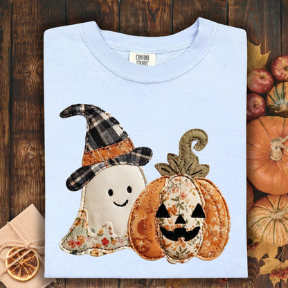 Faux Patchwork Halloween T-Shirt