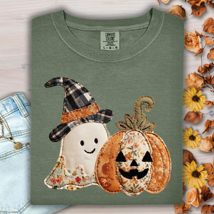 Faux Patchwork Halloween T-Shirt