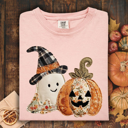 Faux Patchwork Halloween T-Shirt