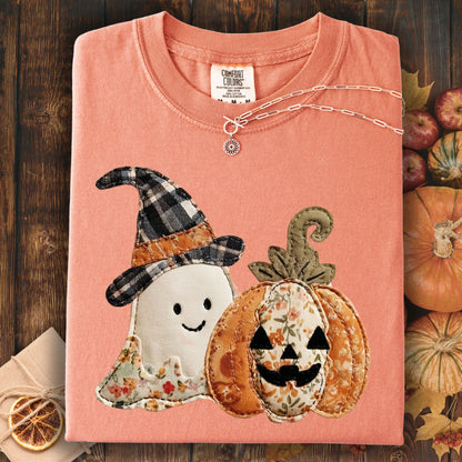 Faux Patchwork Halloween T-Shirt