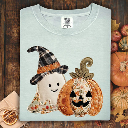 Faux Patchwork Halloween T-Shirt