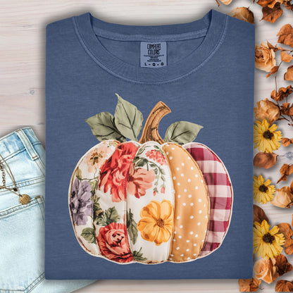 Faux Patchwork Pumpkin T-Shirt