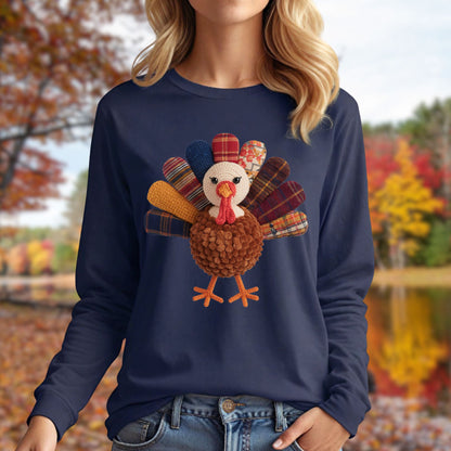 Faux Preppy Turkey Long Sleeve Tee