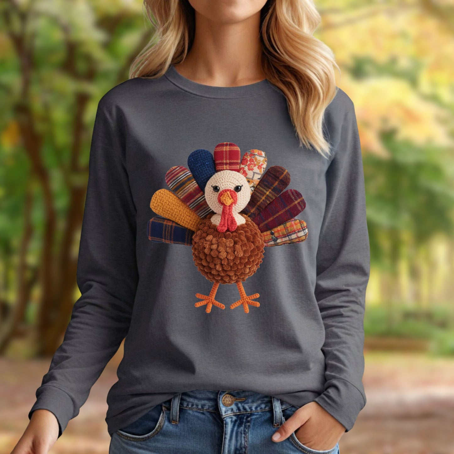 Faux Preppy Turkey Long Sleeve Tee