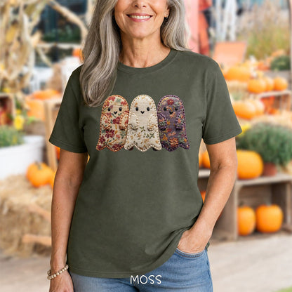 Faux Quilted Ghost Trio T-Shirt