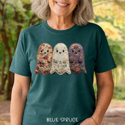 Faux Quilted Ghost Trio T-Shirt