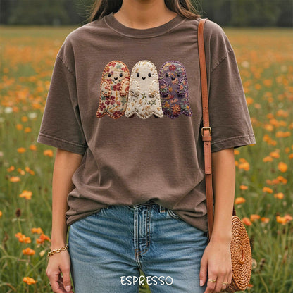 Faux Quilted Ghost Trio T-Shirt