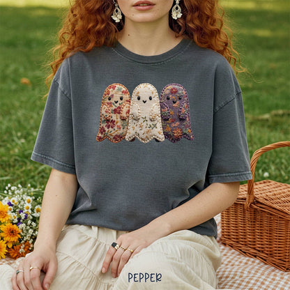 Faux Quilted Ghost Trio T-Shirt