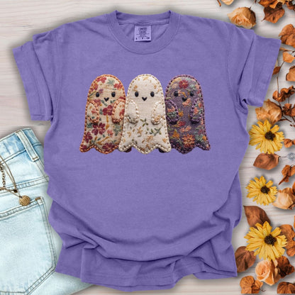Faux Quilted Ghost Trio T-Shirt