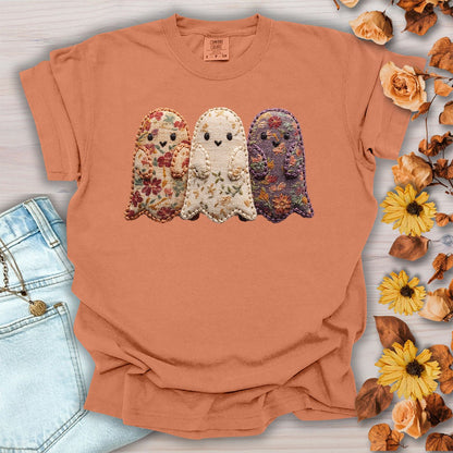 Faux Quilted Ghost Trio T-Shirt