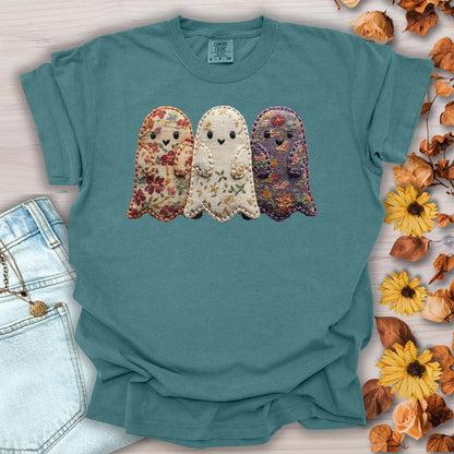 Faux Quilted Ghost Trio T-Shirt