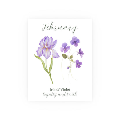 February Birth Month Flower Art Print