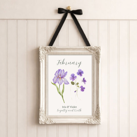 February Birth Month Flower Art Print