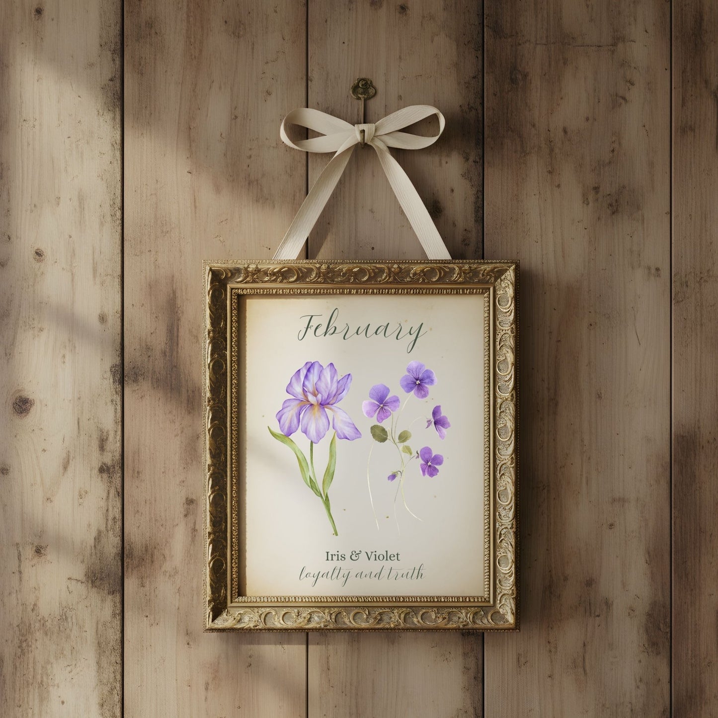 February Birth Month Flower Art Print