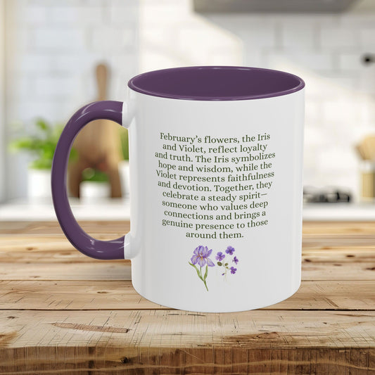 February Birth Month Flower Mug