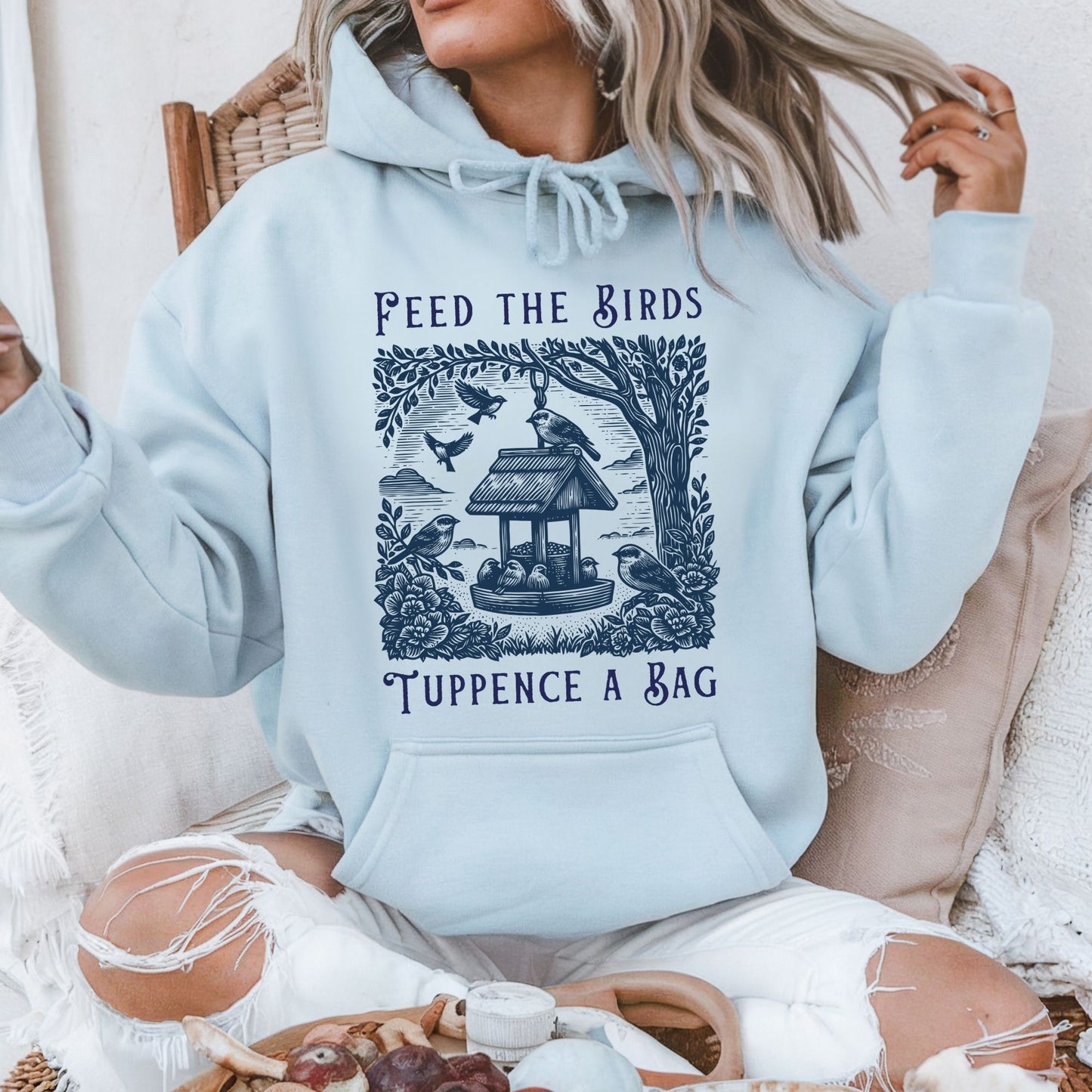 Feed the Birds Tuppence a Bag Hoodie