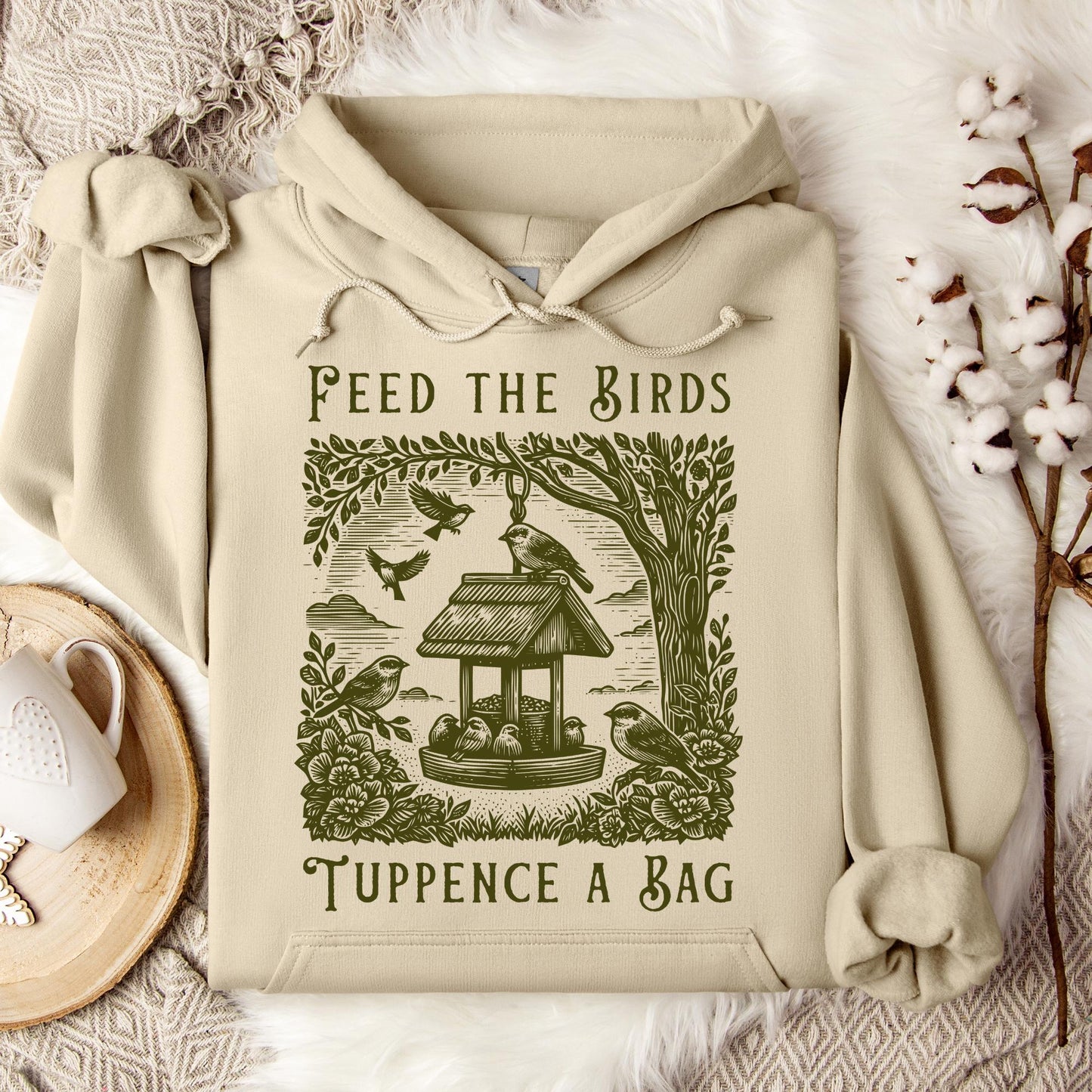 Feed the Birds Tuppence a Bag Hoodie