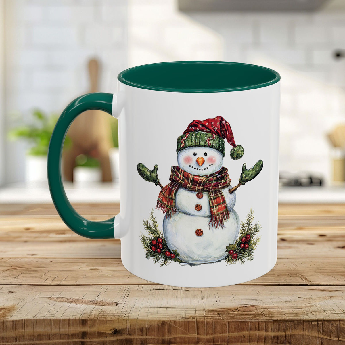 Festive Christmas Snowman Mug (11/15 oz)