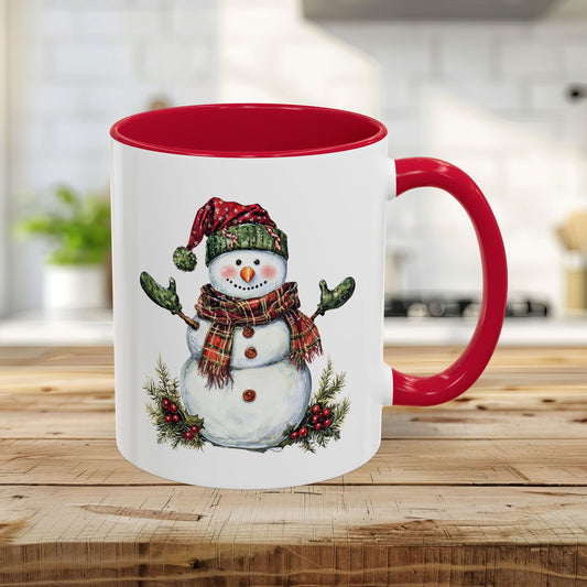 Festive Christmas Snowman Mug (11/15 oz)