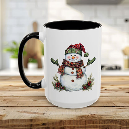 Festive Christmas Snowman Mug (11/15 oz)