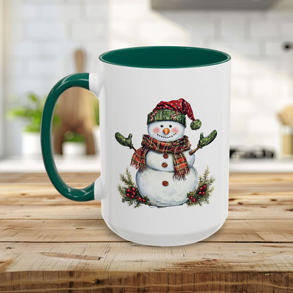 Festive Christmas Snowman Mug (11/15 oz)