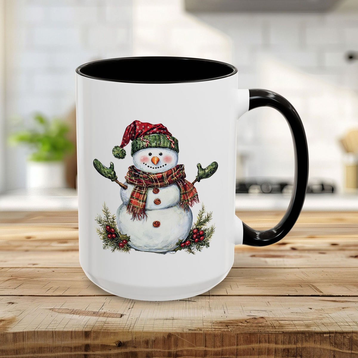 Festive Christmas Snowman Mug (11/15 oz)