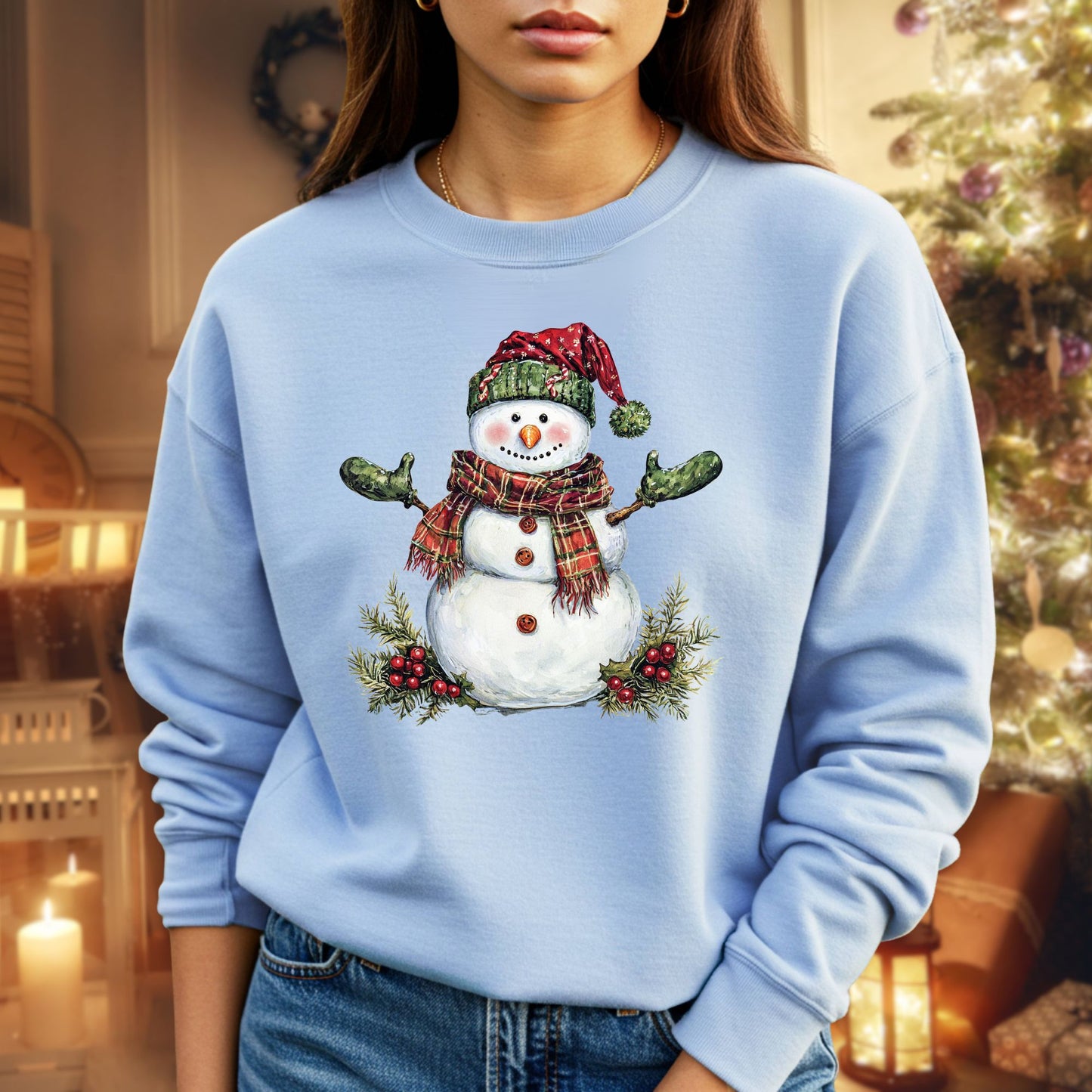 Festive Christmas Snowman Sweatshirt