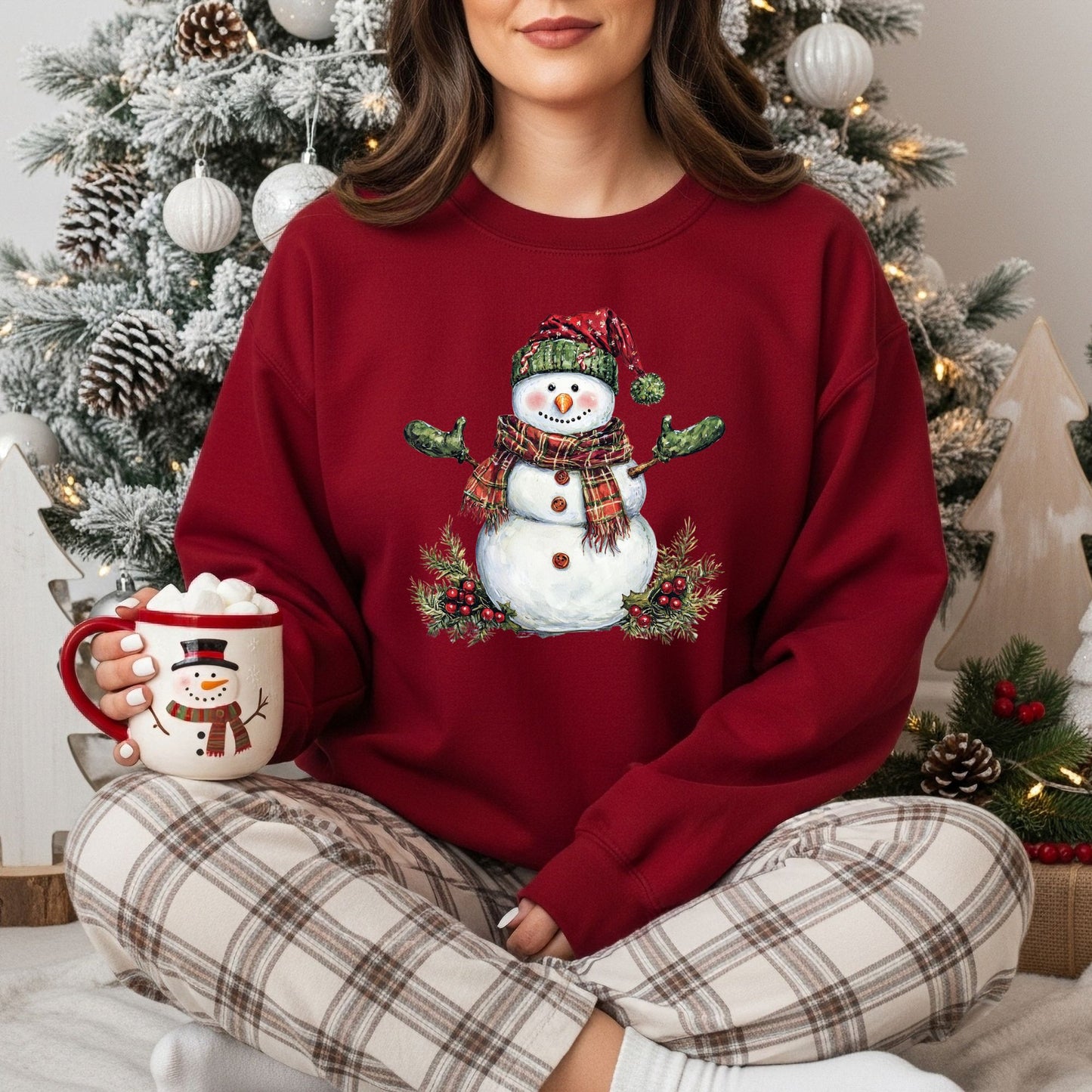 Festive Christmas Snowman Sweatshirt