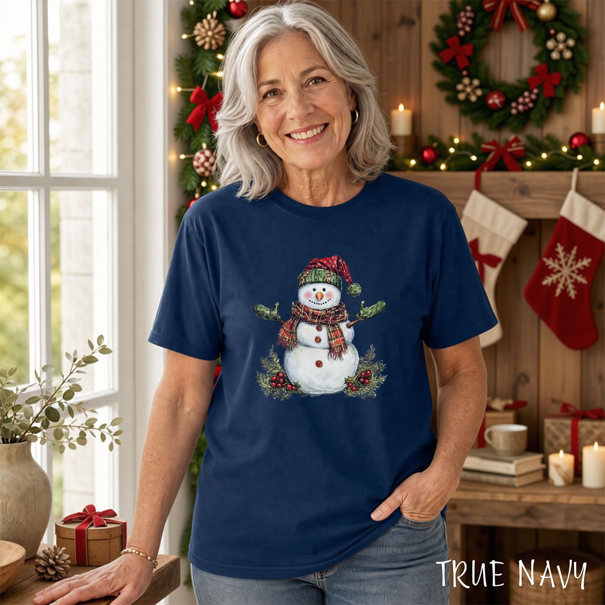 Festive Christmas Snowman T-Shirt